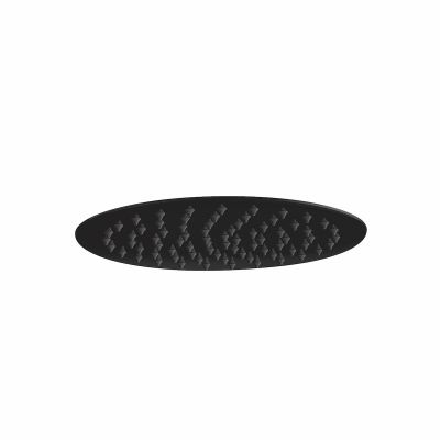 Black Round Shower Head 200mm with Arm Options