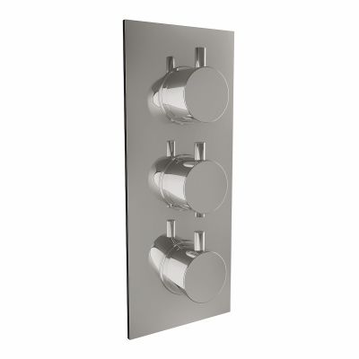 Triple Oval Handle, 2 Outlet Concealed Valve (Round and Square Plates)