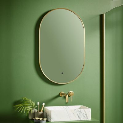 Aubrey LED Mirror Brass