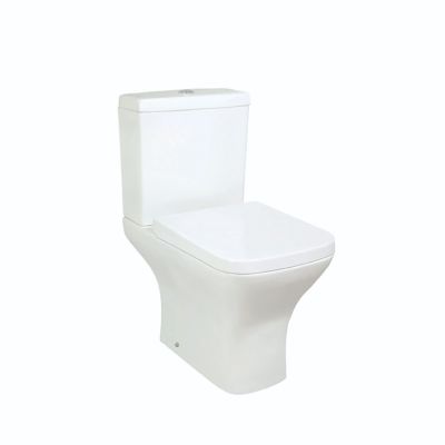 Porto Open Back Pan Including Cistern & Wrap Over Seat