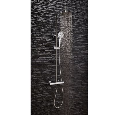 Middleton Chrome Round Rigid Riser Shower