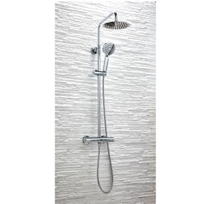 Serena Chrome Round Rigid Riser Shower Set