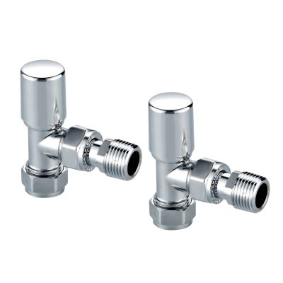 Designer Towel Rail Valves Angled (Pair)