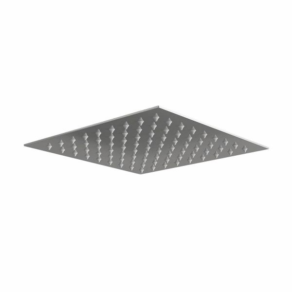 Chrome Square Shower Head 400mm with Arm Options