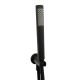 Black Round Shower Outlet, Hose & Head