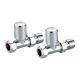 Designer Towel Rail Valves Straight (Pair)