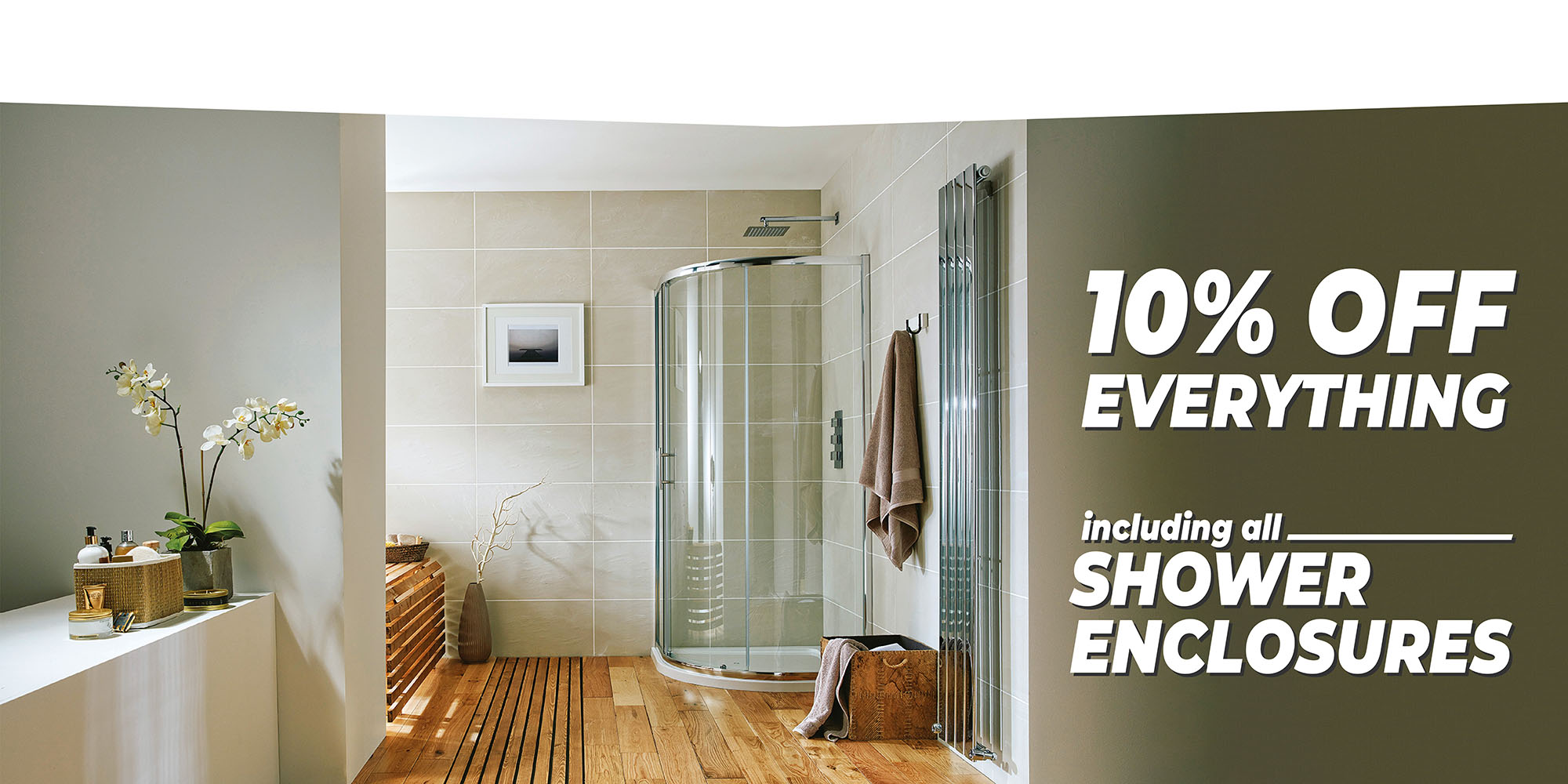10% off shower enclosures 